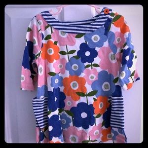 Mini boden retro print floral swing dress